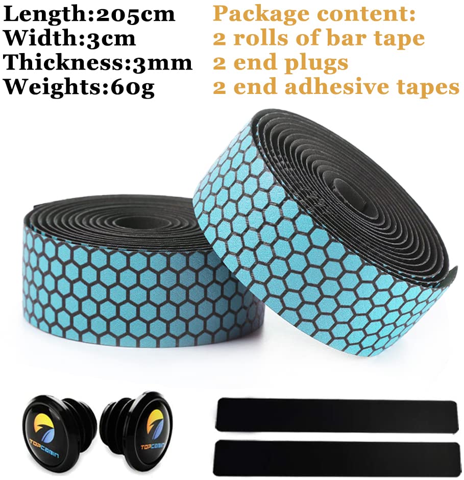 Miniatura 3 de Cinta de barra de bicicleta EVA Camouflage Series Comfort Road Bike Handlebar Cinta de barra de bicicleta con tapones de extremo de barra, 2 rollos