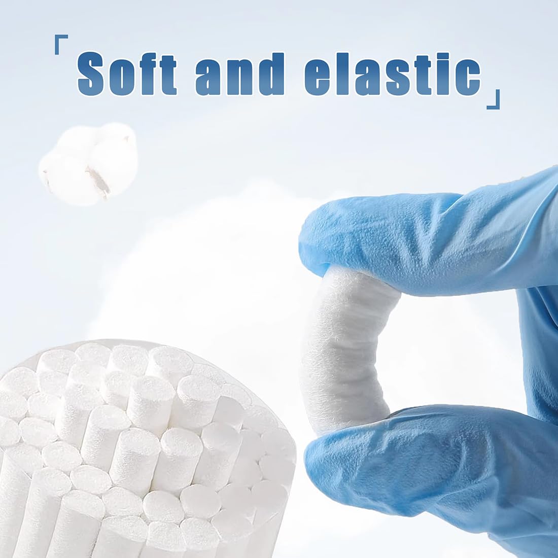 250 pezzi Panni in Cotone per Dentisti,Rotoli di Cotone Dentale,Tamponi per Dentisti,Batuffolo Arrotolato,Batuffoli di Arrotolato Dentale