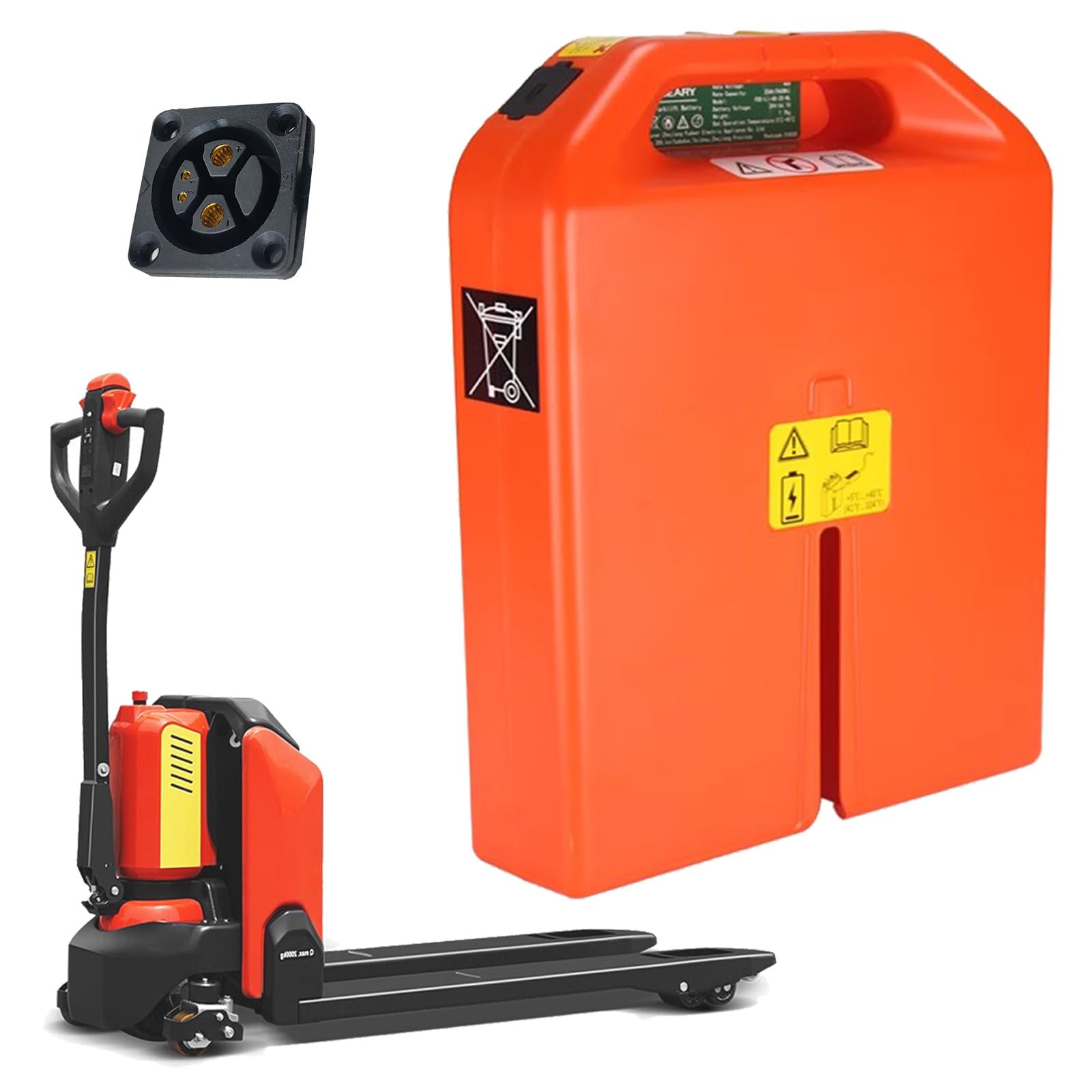 24 V 48 V Batteria Transpallet Elettrico per PTE15N | Batteria al litio LiFePO4 per PTE20Q Batterie carrello elevatore Elettrico Batterie di ricambio con BMS, maniglia