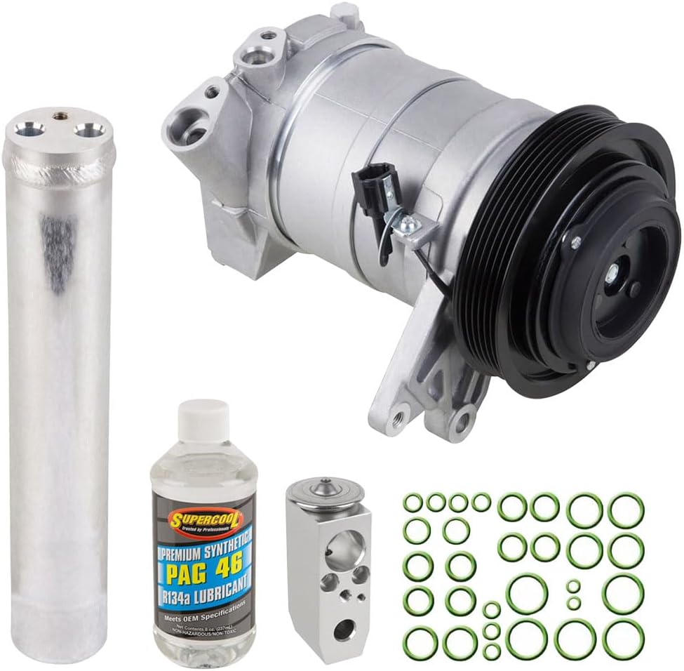 AC Compressor & A/C Kit For Nissan Murano 2003 2004 2005 - Includes Drier, Expansion Valve, PAG Oil & O-Ring Seals! - BuyAutoParts 60-81132RK New