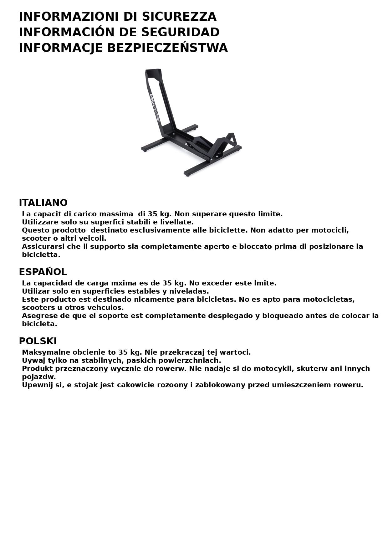 DRAGONWORKS RAID Supporto Bicicletta, cavalletto bici da terra per MTB, e-bike, gravel e bici da corsa 26–29", supporto bici stabile per garage, manutenzione e parcheggio, fino a 35 kg