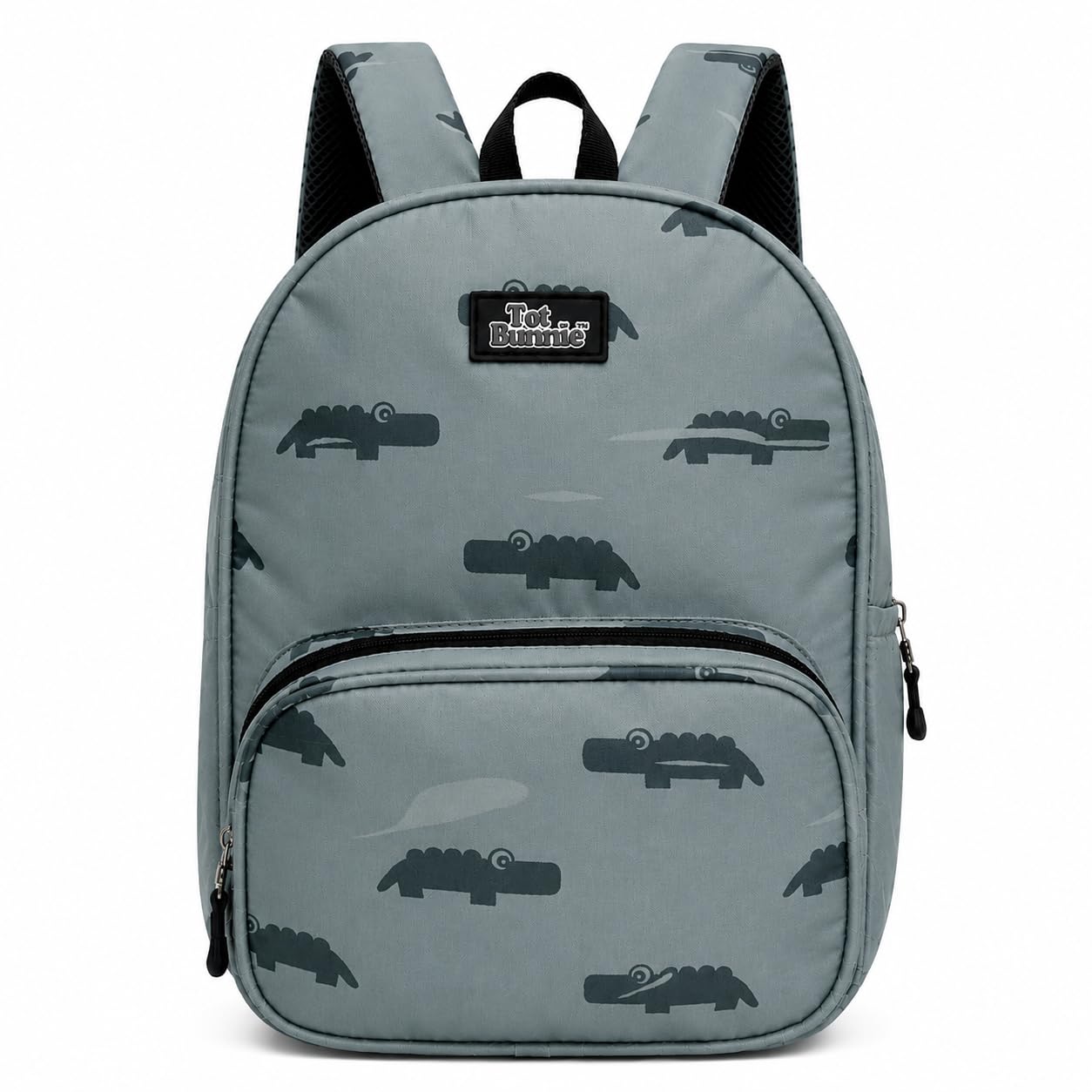 ™ Crocodile Print Kids Backpack, Pastel Green, Padded Straps, School Bag for Age 2 to 5 Years-image-27