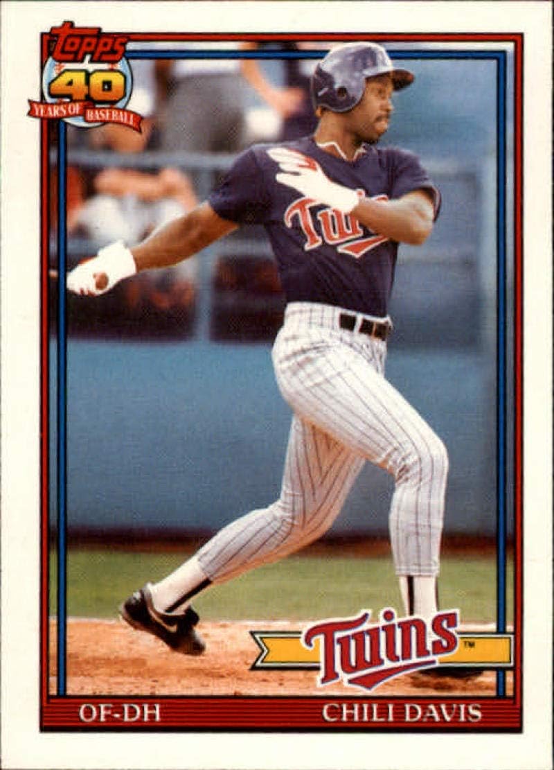 1991 Topps Traded 27T Chili Davis Minnesota Twins MLB