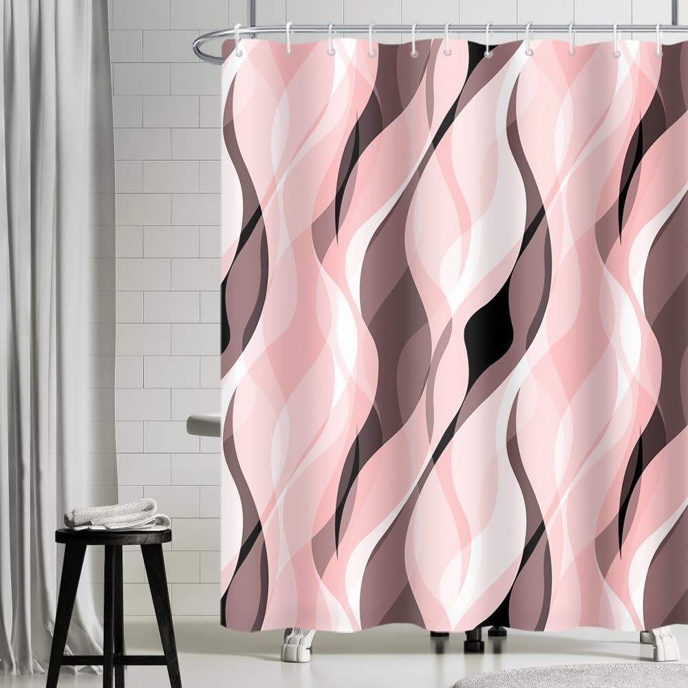 Uiiooazy Pastel Pink Shower Curtain