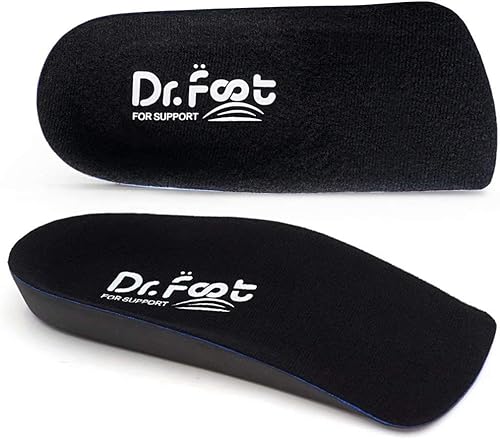 Plantillas ortopédicas de 34 de longitud del Dr. Foot, insertos de soporte de arco alto para pies planos, fascitis plantar sobrepronación y dolor de
