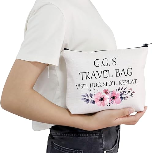 Miniatura 5 de POFULL Regalo GG para abuela, bolsa de viaje de G.G.'S, bolsa de viaje para visitar, abrazo, repetición, bolsa de cosméticos de viaje, regalo del
