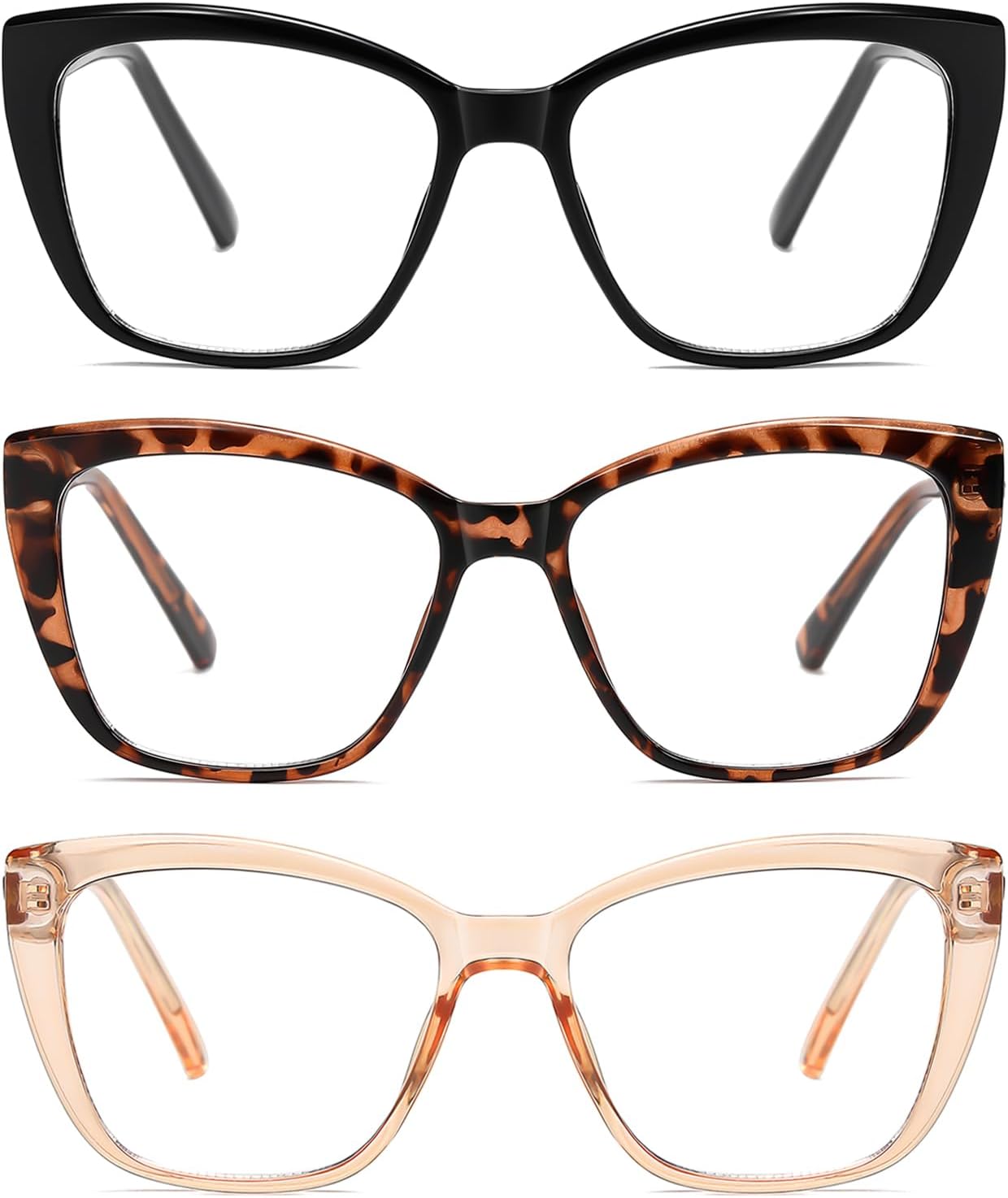 Oversized Reading Glasses Women Cat Eye Blue Light Computer Reader Stylish Unbreakable Fashion Large Eyewear PT2001A - Image 3