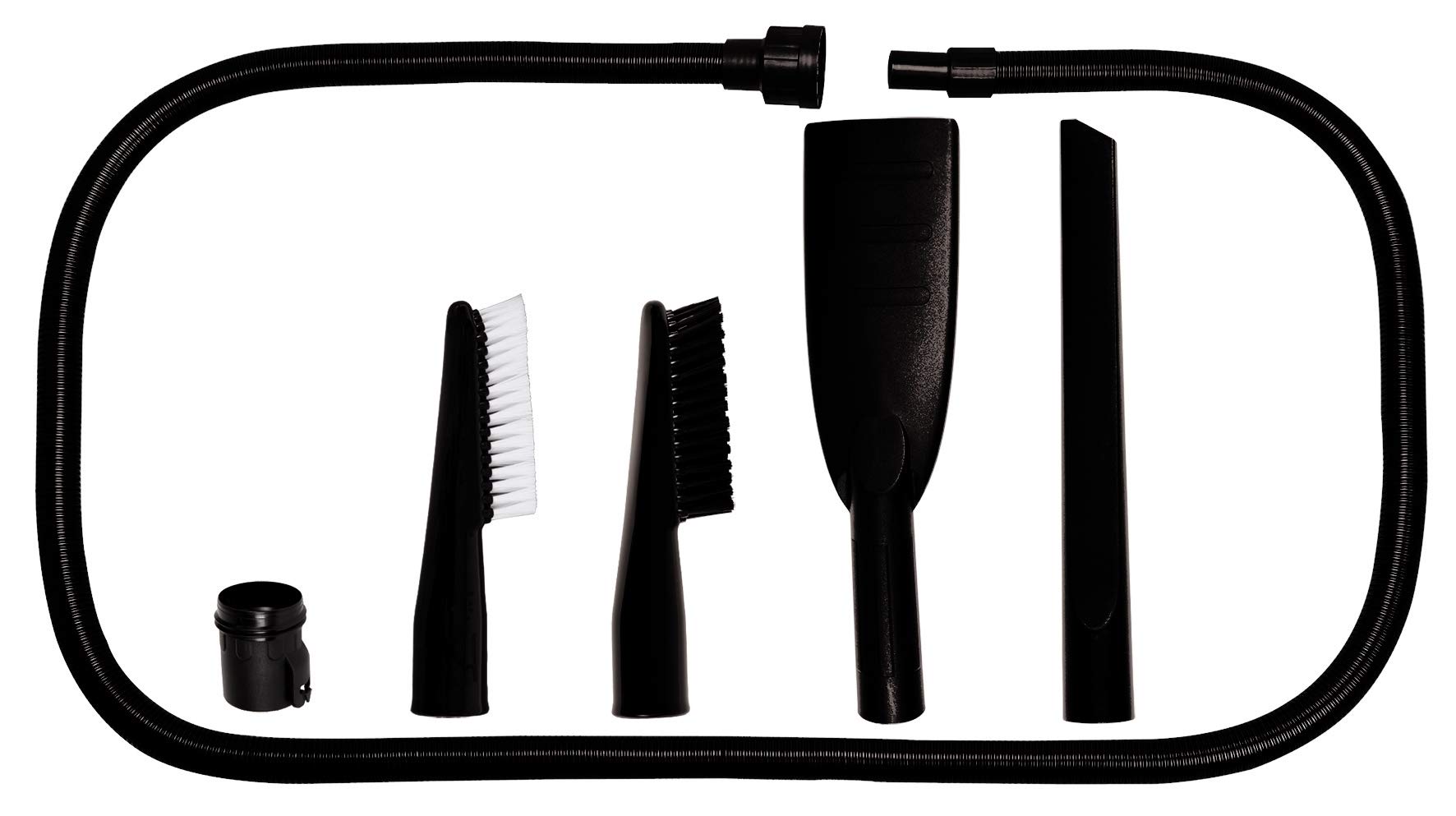 Einhell Black Original Car Cleaning Kit, Wet And Dry Vacuum Accessories, Fits 36Mm Vacuum Cleaners Including Suction Hose, Upholstery Brushes, Crevice Tool, Car Seat Nozzle And Adaptor