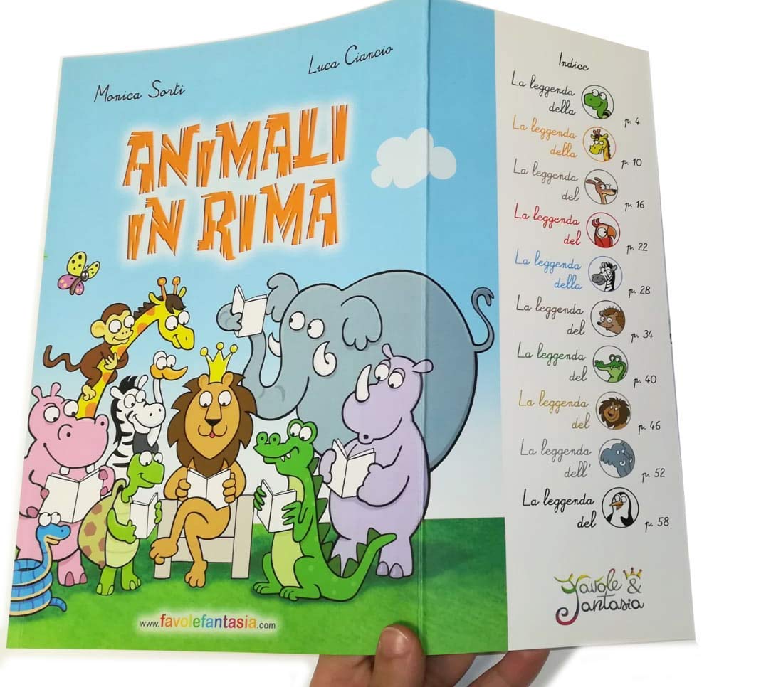 Animali in Rima. Libro per bambini con album da colorare