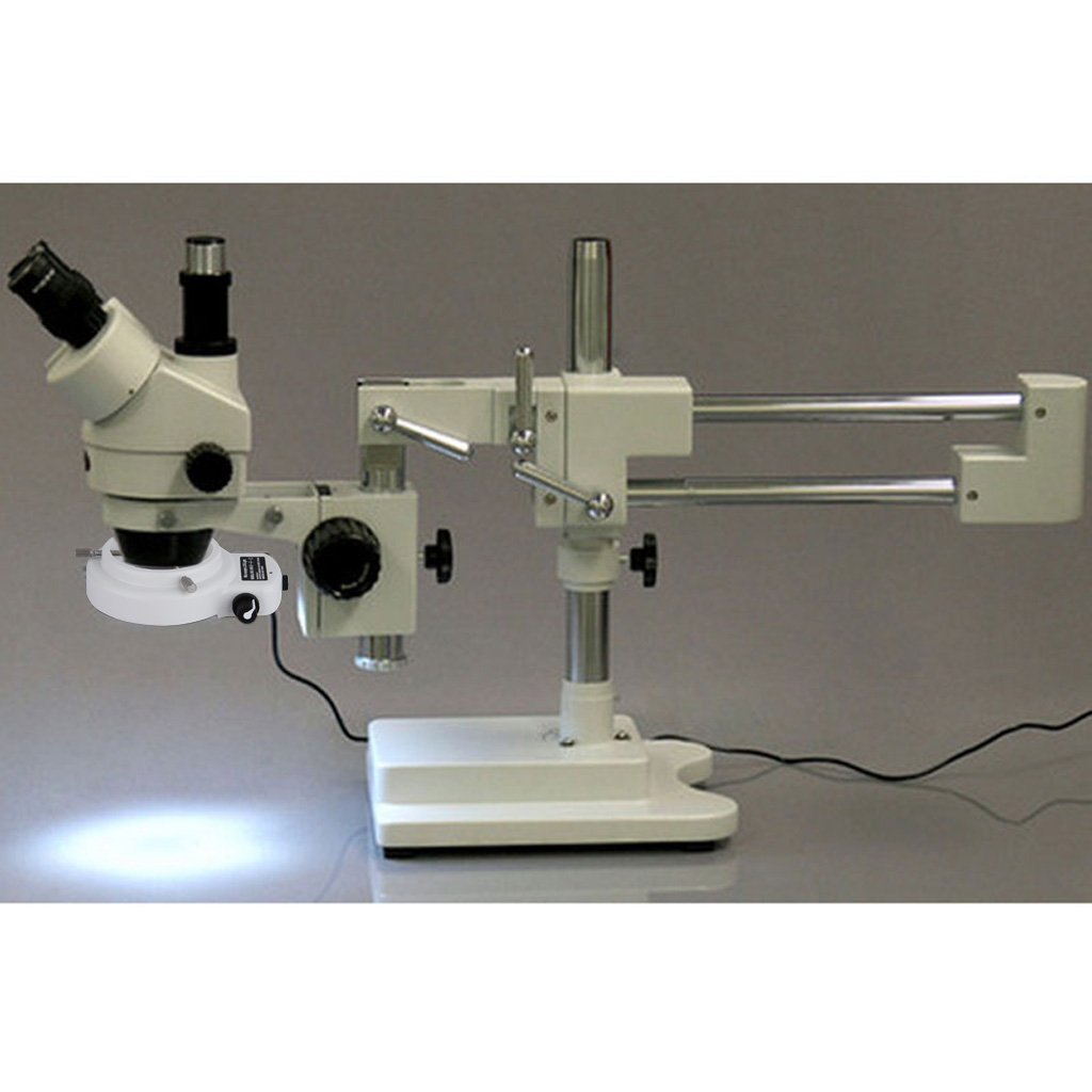 Anneau Industriel 144 pour Microscope Optique - Source Lumineuse 6000 K - Luminosité réglable de 0 à 100% (Prise européenne - Blanc)