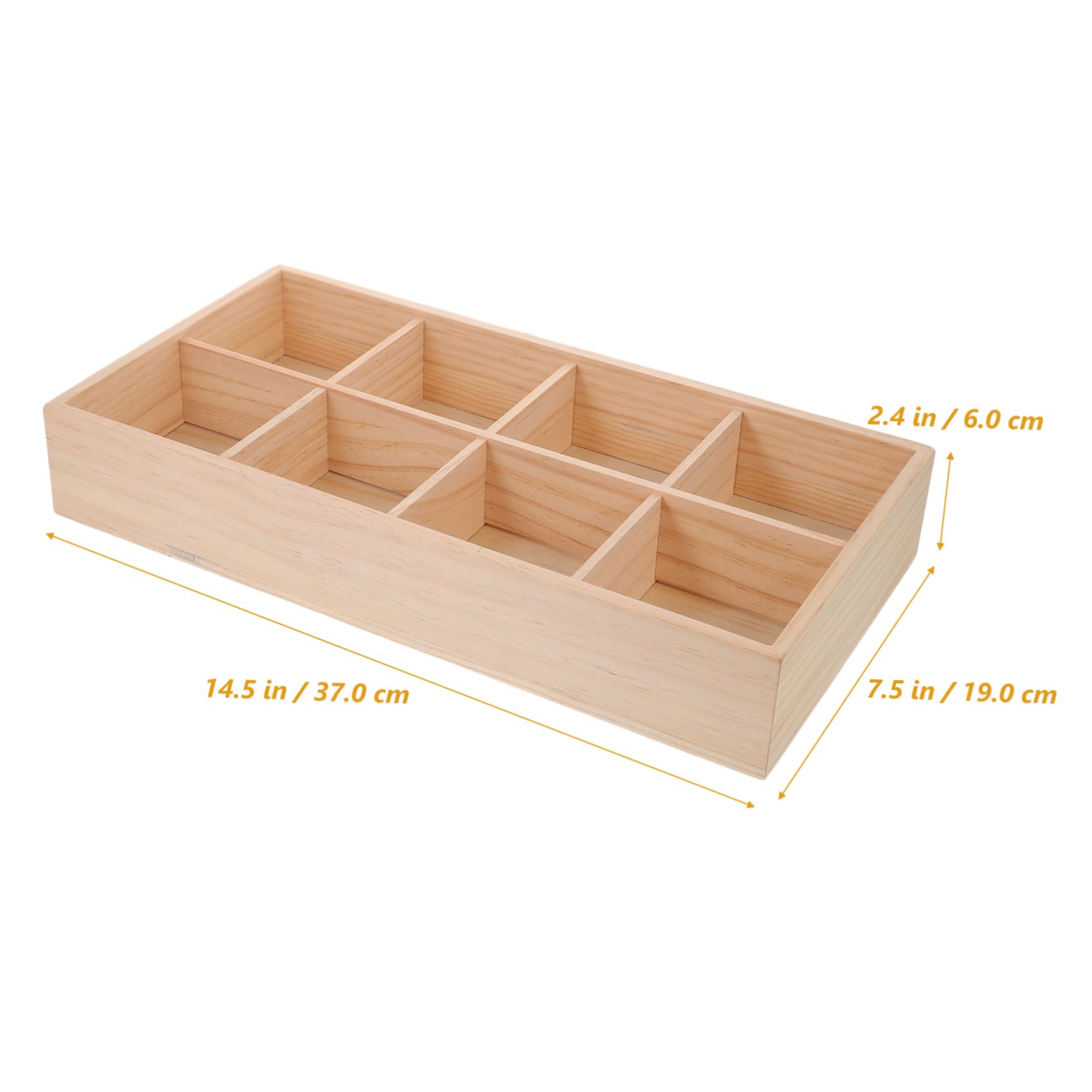Scatola Portaoggetti in Legno Coperchio, Design a Scomparti, Contenitore Multifunzionale per Bustine di Tè, Frutta Secca e Snack