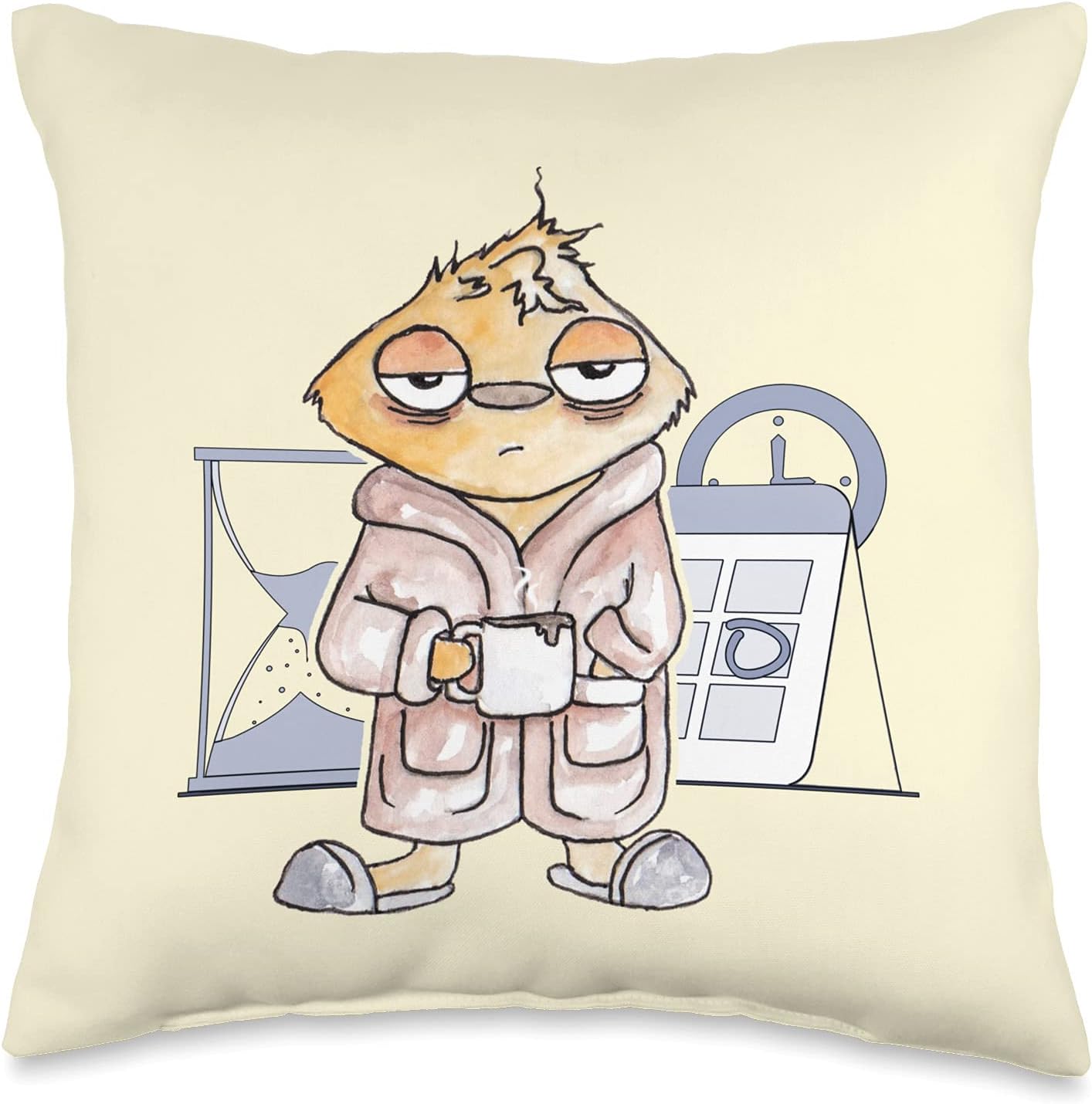Funny coffee throw pillow