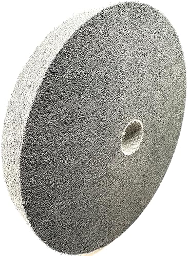 Image of Nylon Fiber Deburring Wheel 8 inch x 1 inch x 1-1 /4 inch 9P Hardness 180Grit Silicon Carbide Brushed Polishing Buffing Unitized Wheel for Bench Grinder Buffing Machine with Adapter for 1 /2 5 /8 3 /4 Arbor