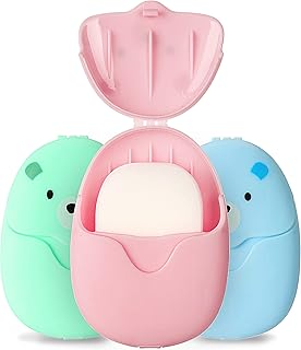 BAIKAFU 3 Boxes (150 sheets) Soap Paper Sheets Portable Disposable Travel Scented Bath Slice Sheet Foaming Paper Soap Confetti Slide Flakes for Travel, Hand Soap, Indoor, Outdoor, Camping Hiking.