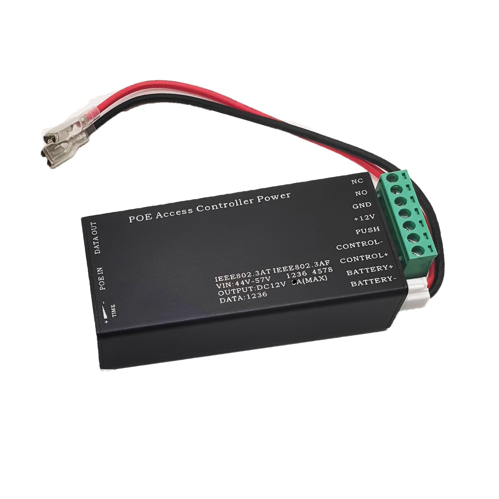 Fuente de metal alimentada por Ethernet de aluminio con salida de
