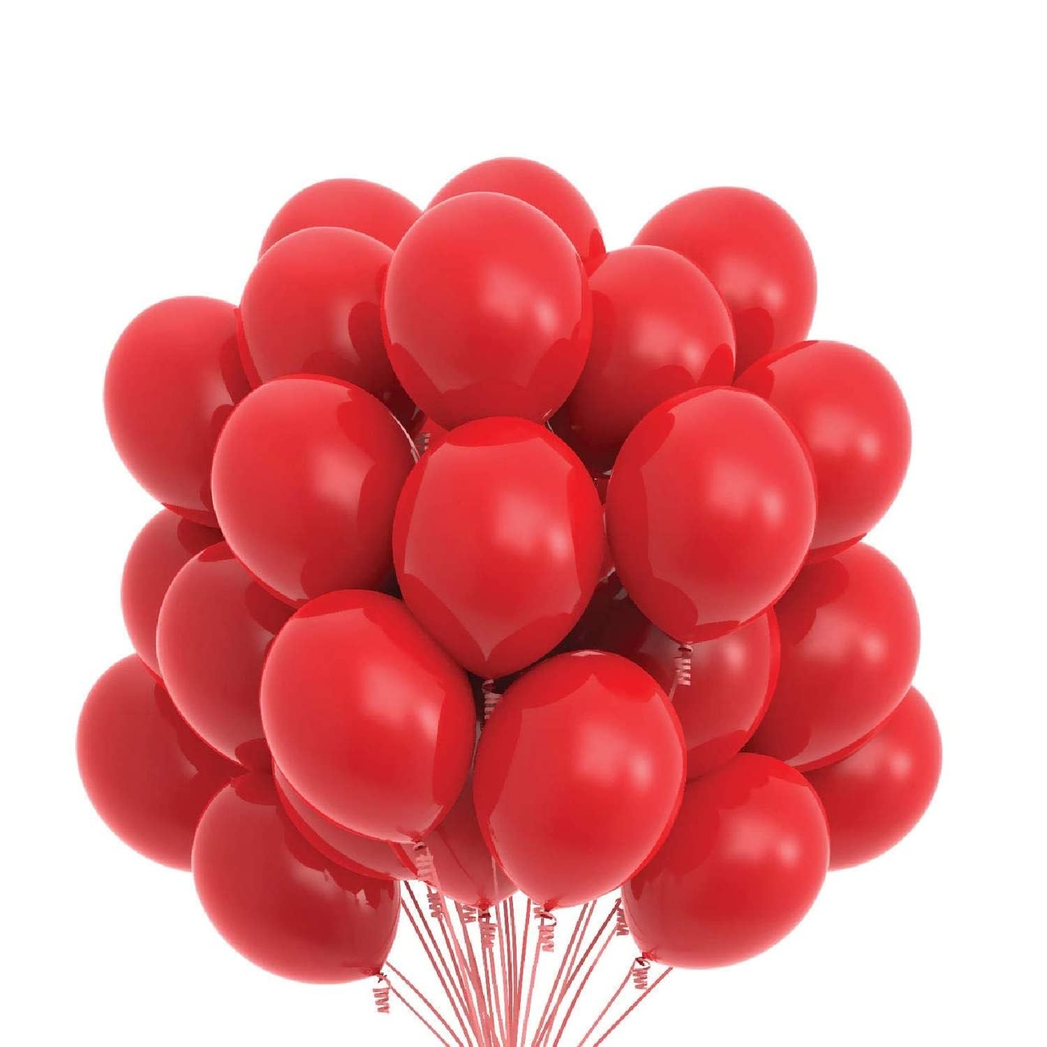 Pastel Latex Balloons 40 Pcs Pack Macaron For Baby Shower Wedding Birthday Party Supplies-Red 12 inches One Size PB40RED