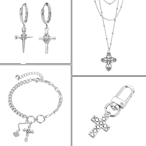 Miniatura 6 de KitBeads 100pcs 10 Styles Tibetan Cross Charms Vintage Christ Religion Charms Christian Crucifix Charms for Jewelry Making Bracelets Bulk Ankh