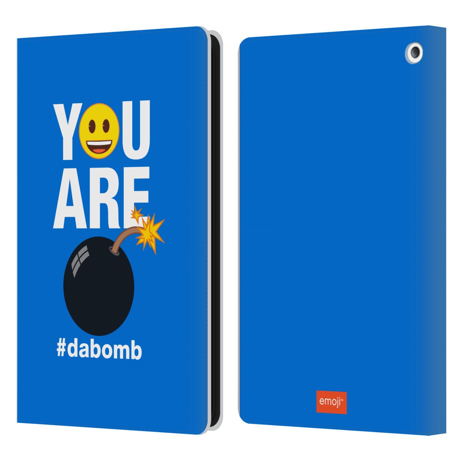 Head Case Designs Officially Licensed Emoji® Dabomb Flat Leather Book Wallet Case Cover Compatible with Fire HD 8/Fire HD 8 Plus 2020