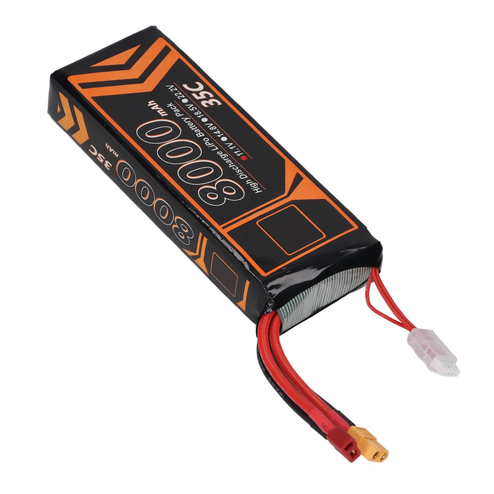 Generic Batteria LiPo 11.1V 8000mAh 35C 3S con Spina XT60 per Auto RC Quadcopter Droni Runtime Ad Alta Potenza Compatibile con Slash E FPV Racing