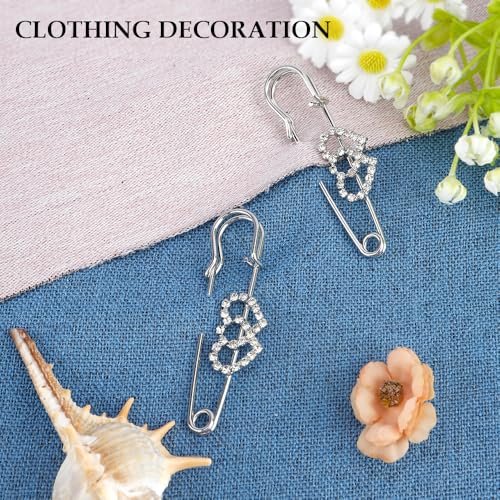 Image of Rhinestone Brooch Pins,Safety Pins for Clothes,Brooch Pins for Women,Pins for Bags,Decorative Pins