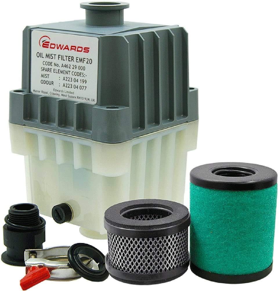SEVENK Edwards EMF20 Oil Mist Filter, KF25 Ports, for RV12, E1M18, E2M18 Vacuum Pumps