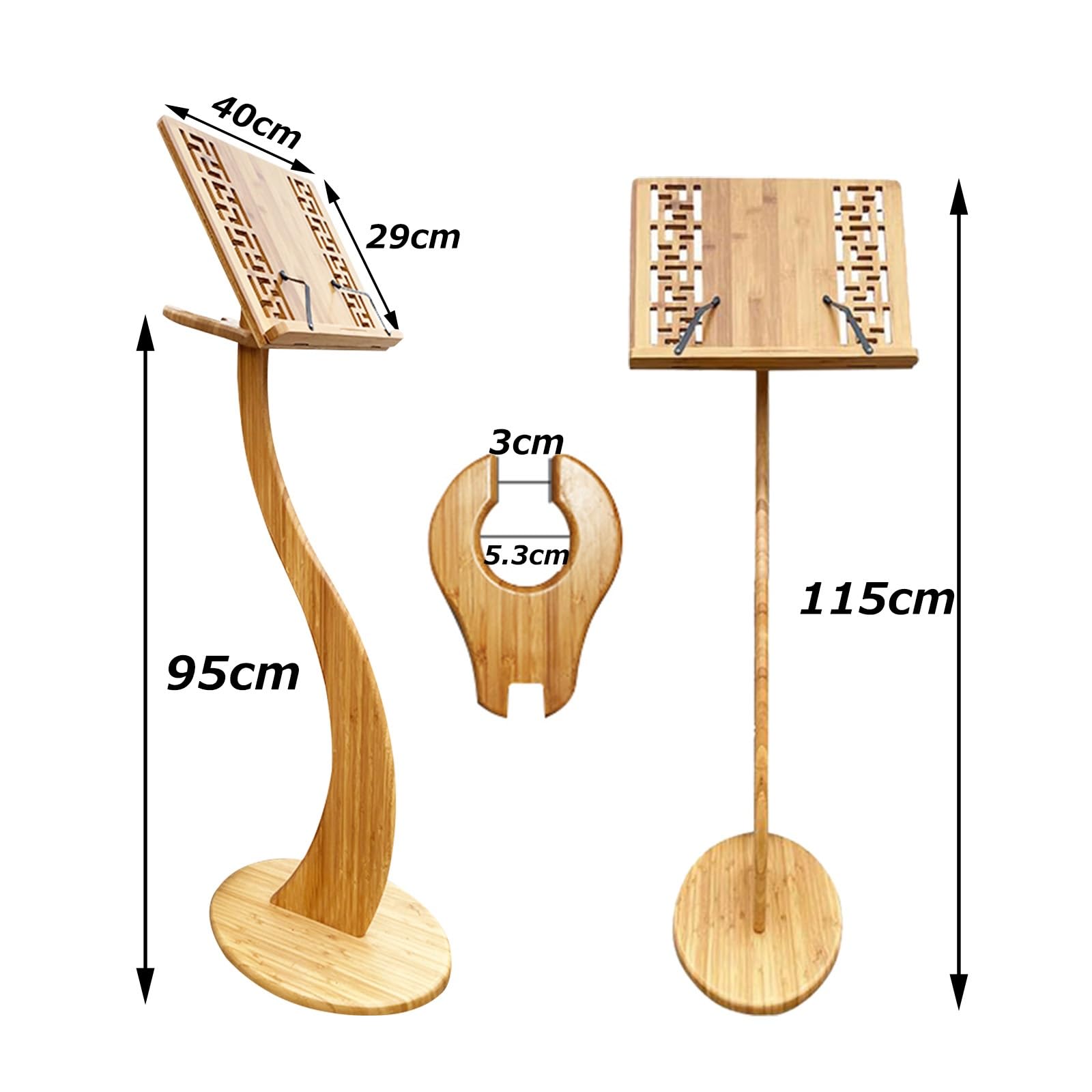 Pupitre de partitions, Support de Bureau 2 en 1 à Double Usage, Support de partitions Haute stabilité, pupitre en Bois pour Orchestre, idéal pour Les Musiciens
