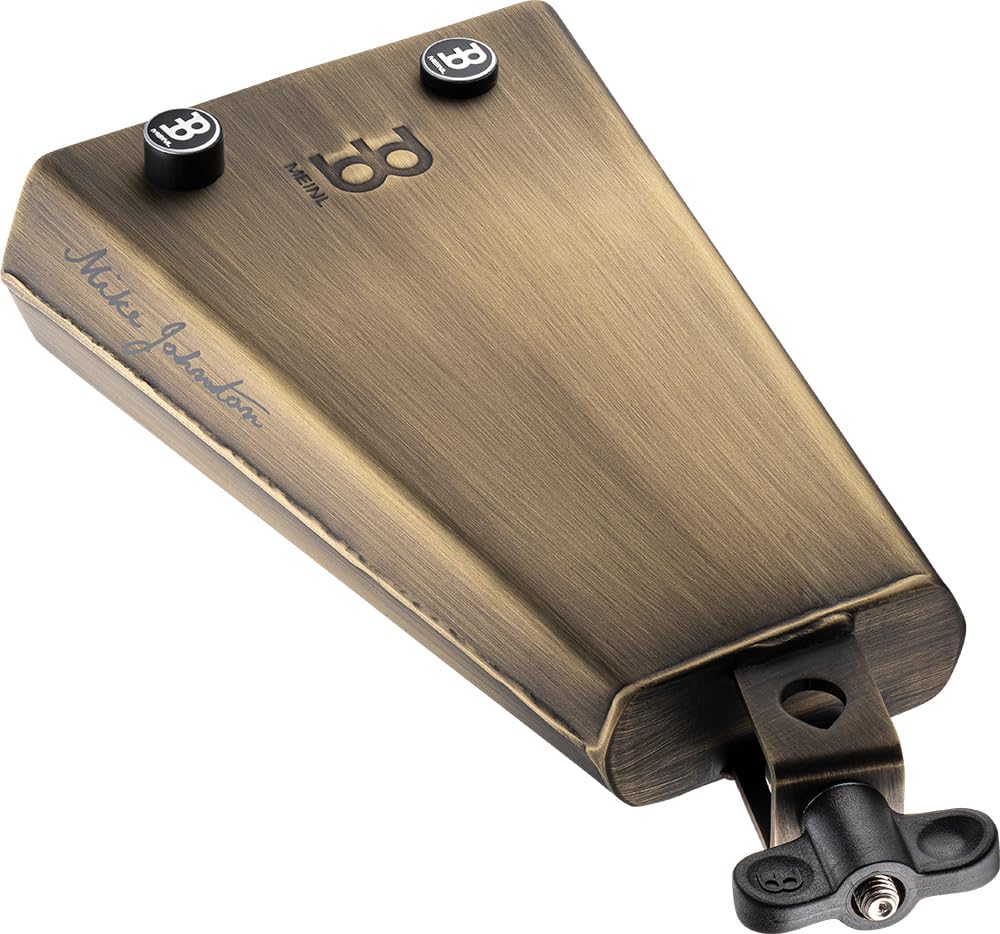 Mike Johnston Groove Bell Cowbell with Magnetic Mutes — NOT MADE IN CHINA — Vintage Steel Finish, 2-YEAR WARRANTY