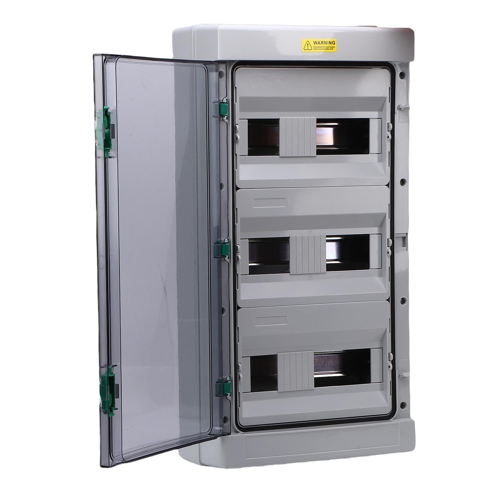 Quadro elettrico di distribuzione a tenuta stagna IP66 |Pannello a 36 interruttori per officina/hotel/uso esterno |Contenitore in plastica ABS da 2,8 mm resistente alla