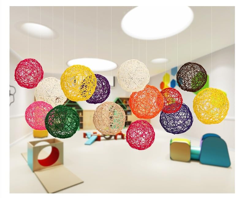 Amazon.co.jp: Bafnsiji 16個ウィッカーラタンボール、ラタン