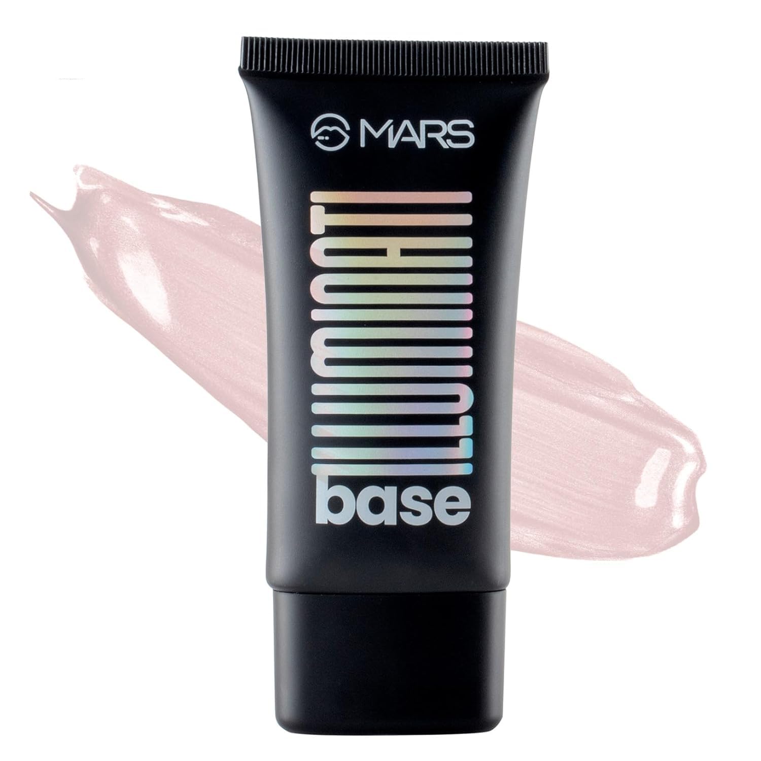 MARS Illuminati Base Dewy Primer with Highlighter, Glowy Primer for Face Makeup, Natural Finish, 45ml (PINK BEAM)