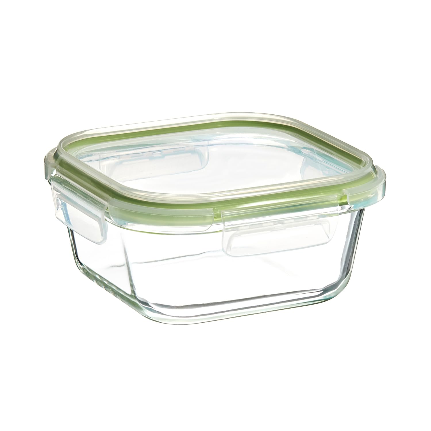Amazon Brand - Solimo Borosilicate Glass Container with Lid for Kitchen/Tiffin (830ml) | Airtight & Leak-Proof | Freezer, Microwave & Dishwasher Safe (Square Shaped) (Transparent) (B0CXF2LQLR) Amazon Price History, Amazon Price Tracker
