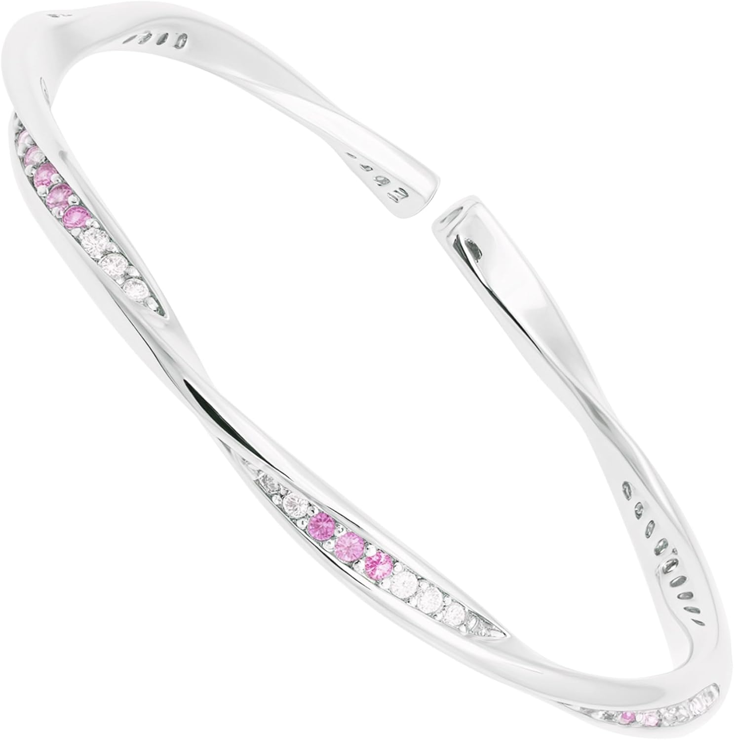 Cute Copper Cuff Bracelets for Women, Women's Silver Cuff Bangle Bracelets with Diamon, Adjustable Jewelry Gift for Mom Wife Daughter