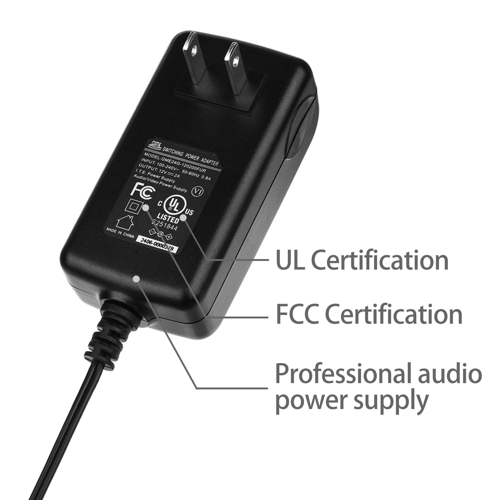 Amazon.com: AC Adapter Power Supply GME24G-120200FUR 12V 2A for