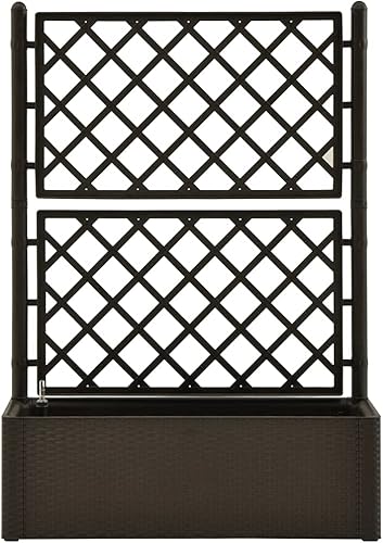 Miniatura 3 de Cama elevada de jardín con enrejado y sistema de riego automático, cama de jardín elevada, soporte de maceta elevado con estantes abiertos para