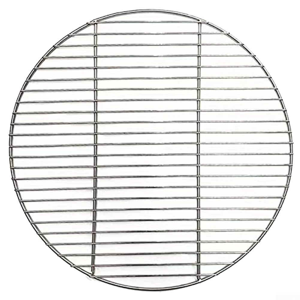 Rundes Grillrost aus Edelstahl, 43 cm, Kochgitter-Tablett für Nic & Barbecue, Küchenzubehör, perfekt zum Grillen im Freien