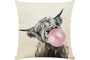 Highland Cow Throw Pillow Cover