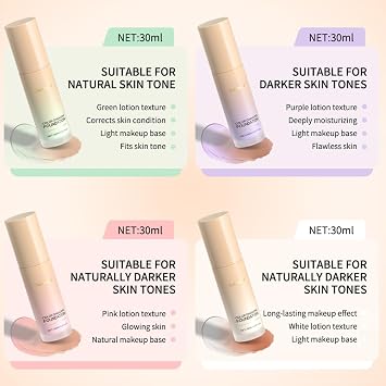 Color Changing Foundation with Centella Asiatica - Weightless Hydrating Liquid Foundation (Purple-02)