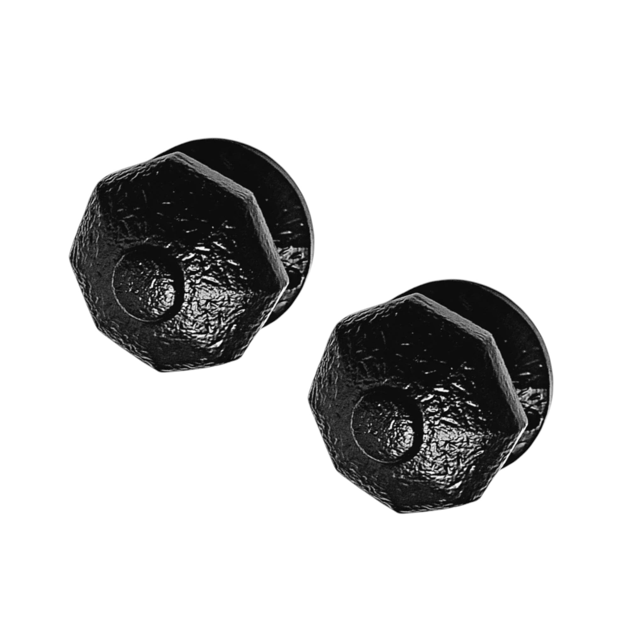 Manor Black Mortice Door Knob Antique Tudor Sprung Octagonal Interior