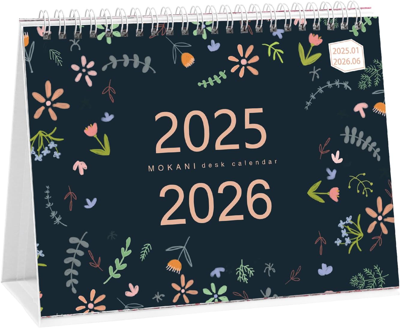 2025-2026 Desk Calendar, Standing Flip Calendar with Planner Stickers