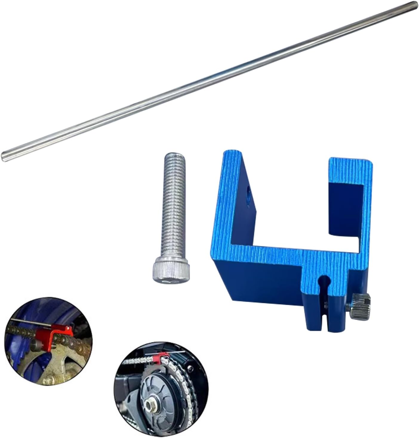 Rulbelok Precise Chain Wheel Alignment Gauge for Motorbike Dirt Bike and Bicycles Maintenance Accurate Fast Calibration ATVs Chain Alignment Tool