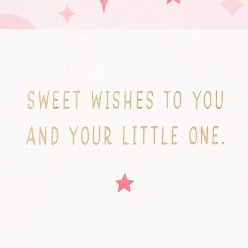 Miniatura 3 de Hallmark Paper Wonder - Tarjeta desplegable para bebé niña (globos rosados) para baby shower, padres primerizos, felicitaciones