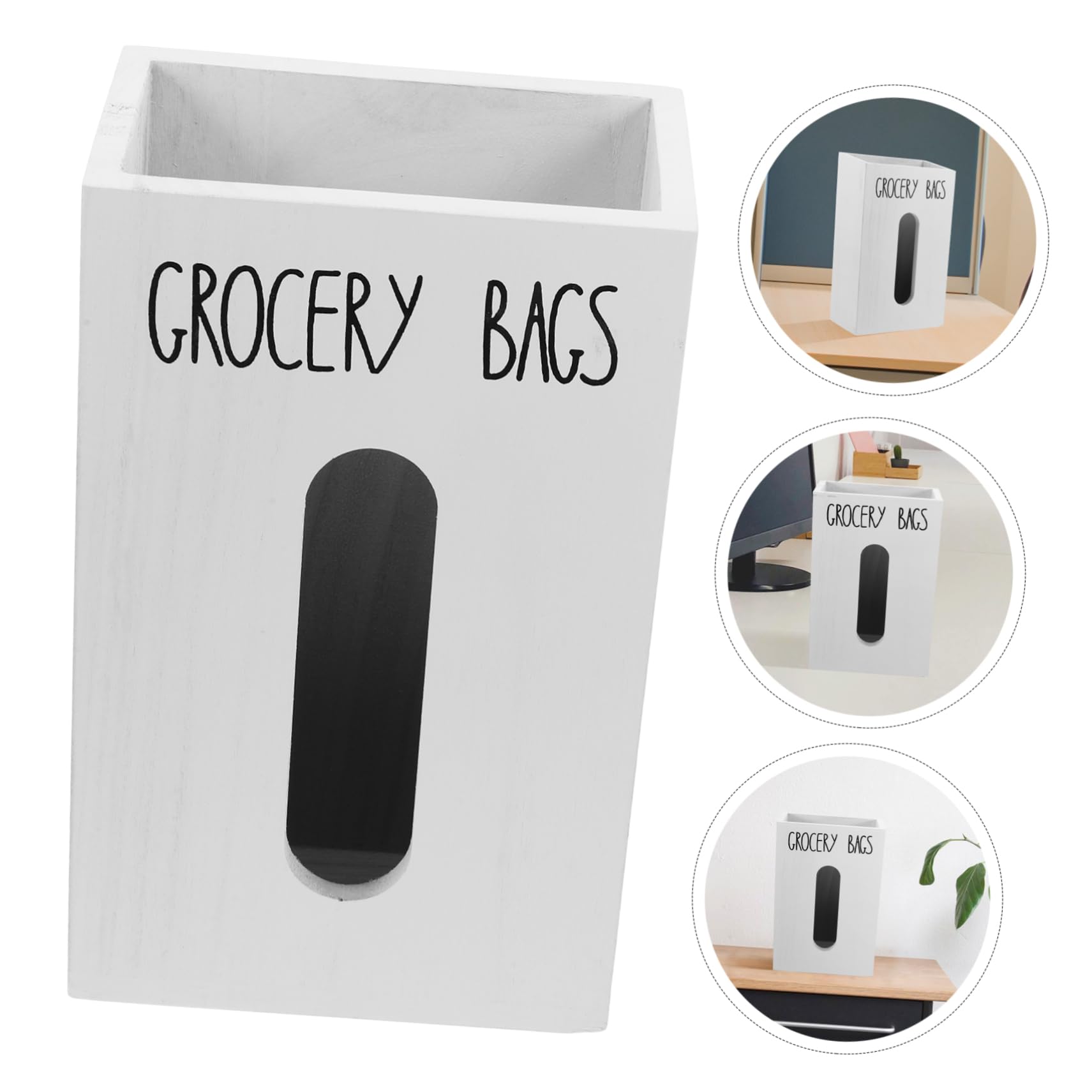 Extra Holz Müllbeutel Spender Organizer für Abfalltüten Design für Küche und Büro und Platzsparend Große Kapazität für Ordnung