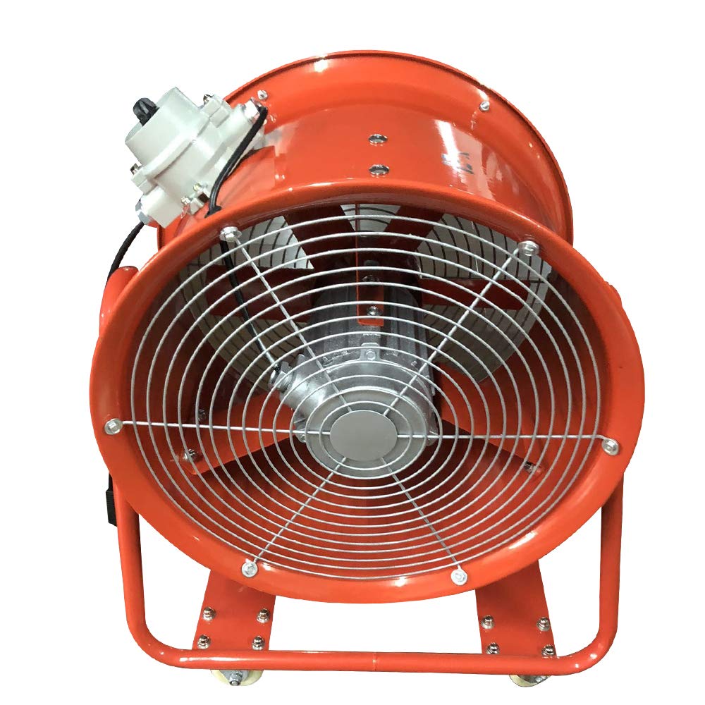Bauventilator, 18 Zoll Baugebläse 1100W 150m³/min Baulüfter Gebläse 2800r/min, Axiallüfter Axialgebläse 73dB Bautrockner für Fabriken Lager Küchen Büros