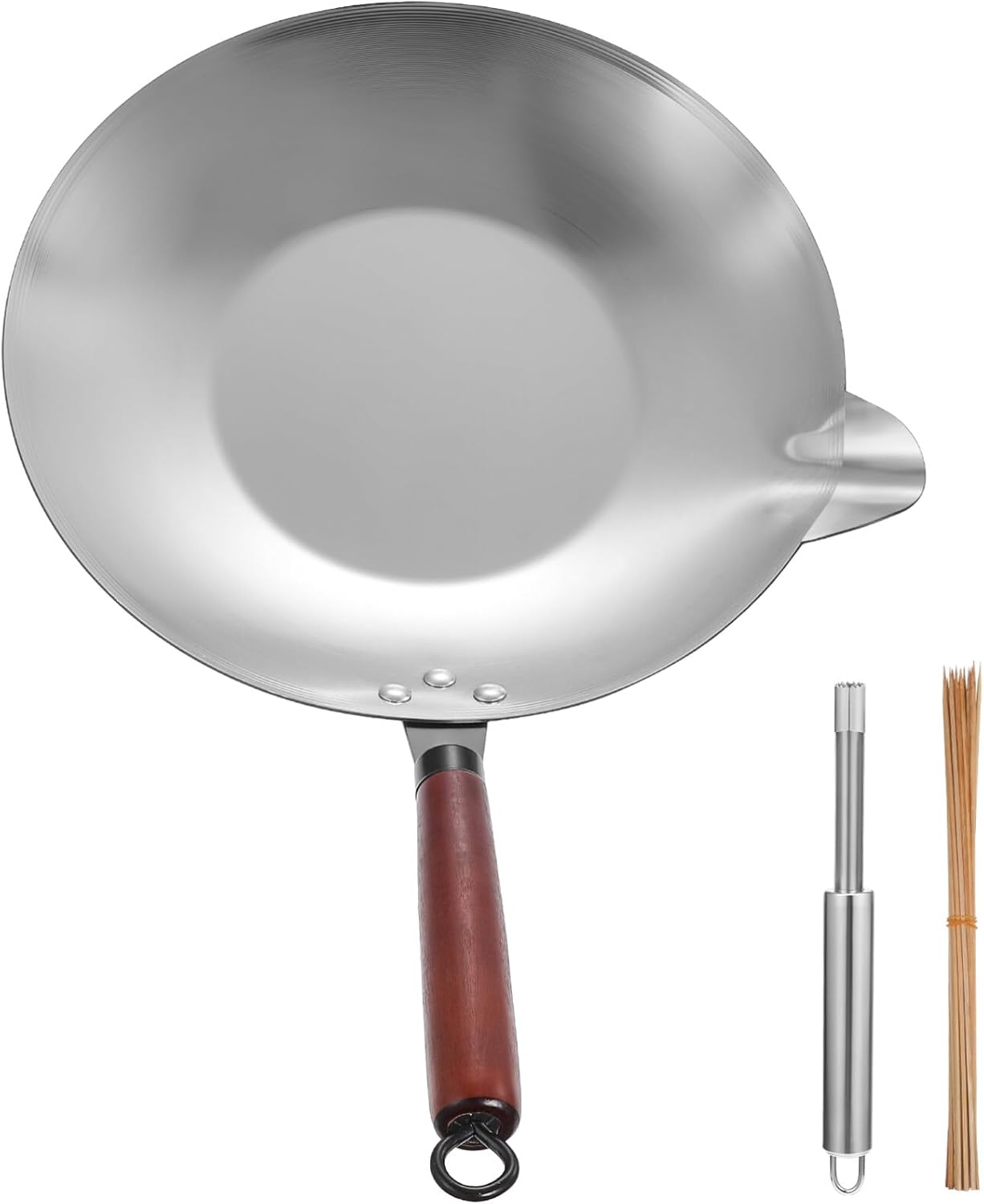 Ciieeo 1set Sugar Melting Pot with Extended Handle and Duckbilled Spout Multi-functional Candy Melting Pan for Stove and Induction Cooker Includes Corer and Food Sticks