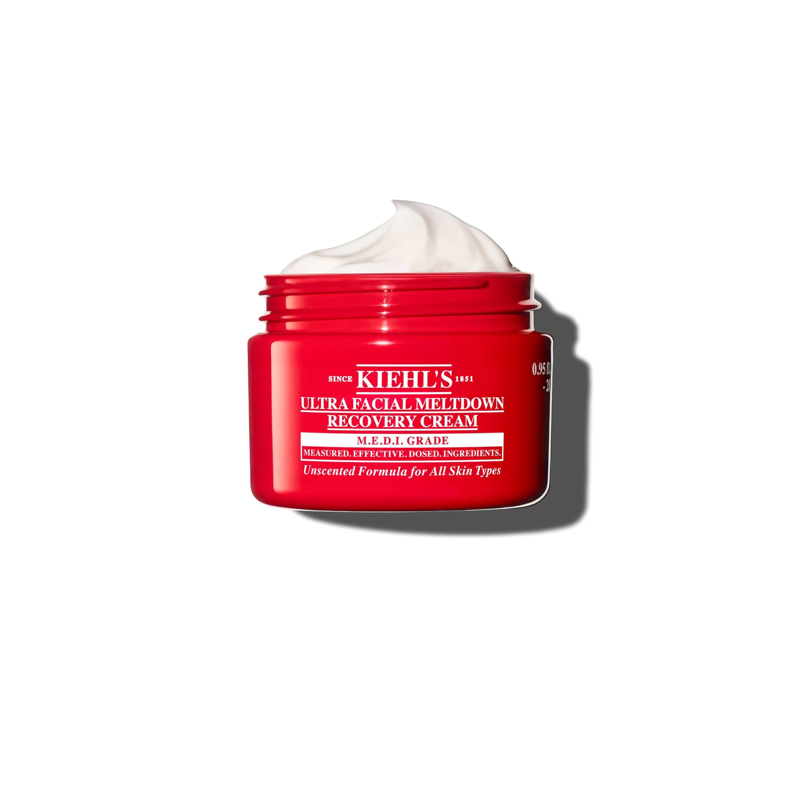 Kiehl’s Ultra Facial Meltdown Recovery Cream, Gesichtspflege mit kolloidalem Hafermehl für empfindliche, zu Ekzemen neigende Haut, Feuchtigkeitscreme zur Regeneration der Hautbarriere, 28 ml