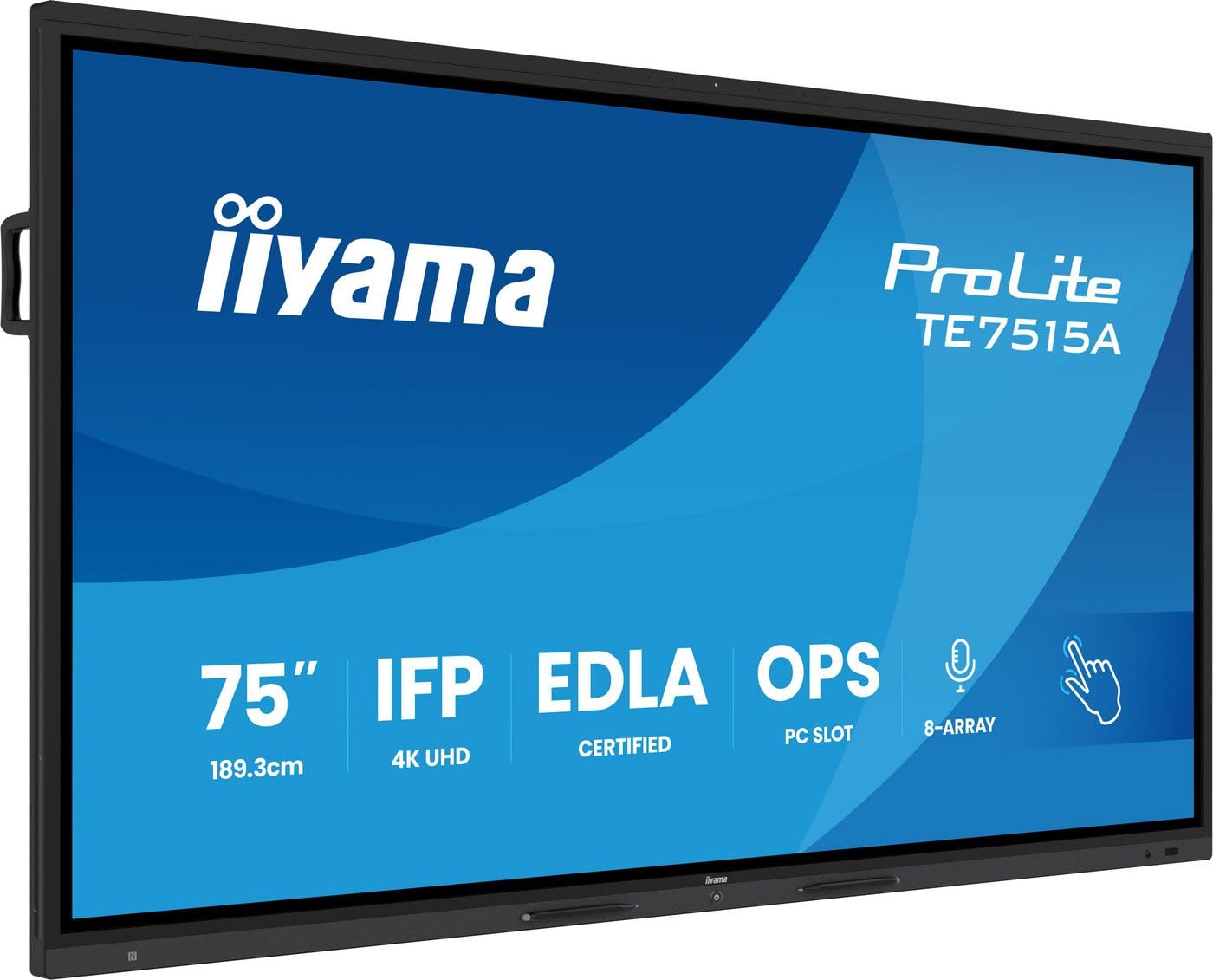 Iiyama Te7515A-B2ag Visualizzatore Di Messaggi Design Chiosco 190,5 Cm [75] WI-Fi 550 Cd/m? 4k Ultra Hd Nero Touch Screen Processore Integrato Androi