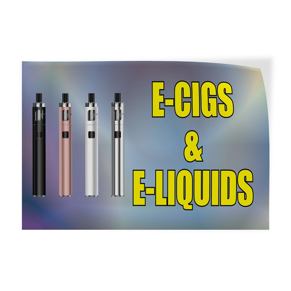Decal Stickers Multiple Sizes E-Cigs & E-Liquids Advertising Printing Industrial Vinyl Safety Sign Label Business 36x24Inches