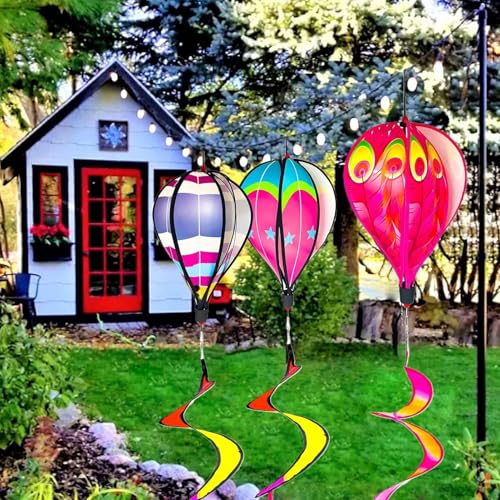 Molinillos de viento de globos para decorar el jardín exterior 5