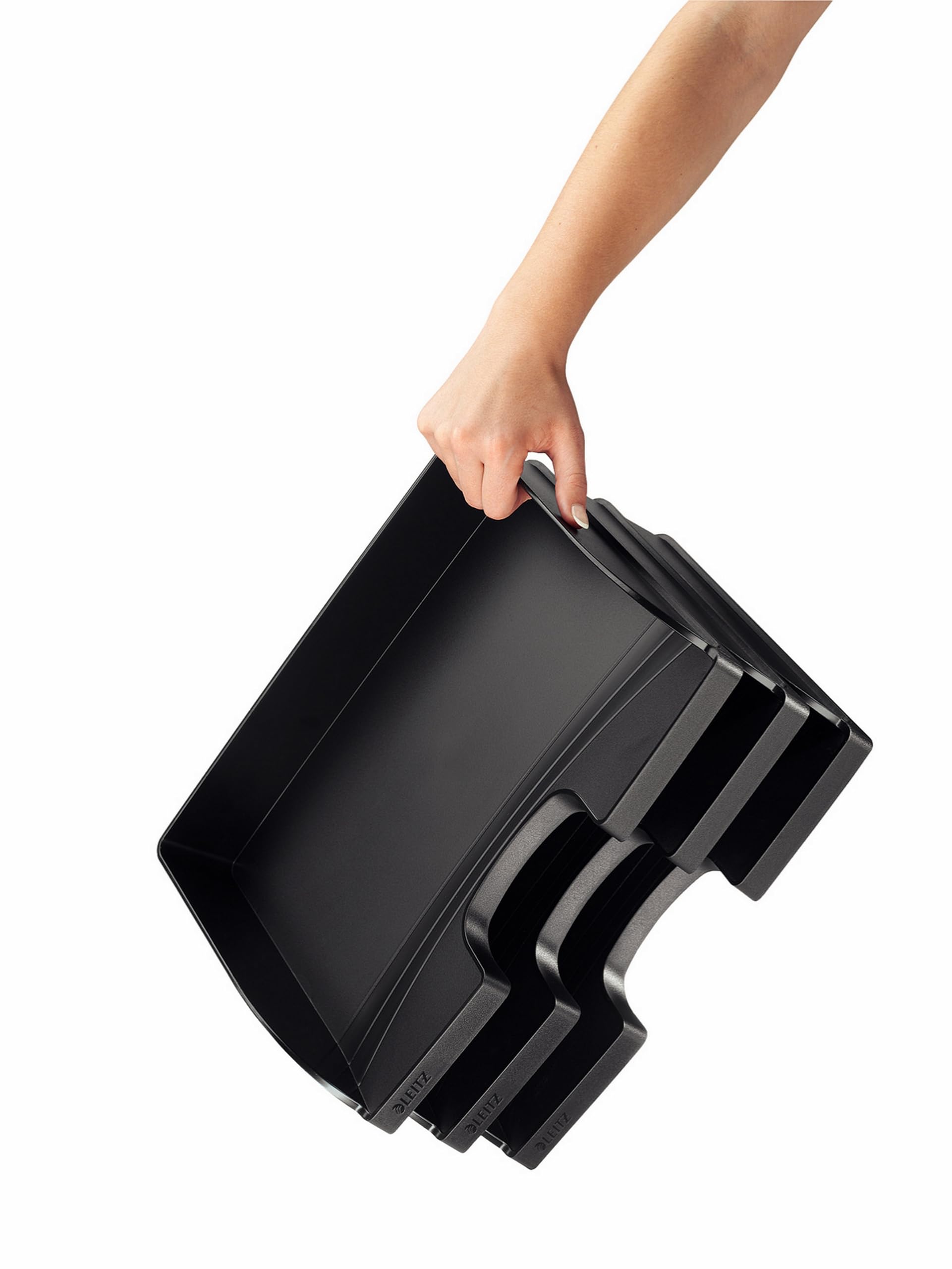 LLeitz 52180095 - Vaschetta portacorrispondenza, formato A4, confezione da 5 pezzi, nero