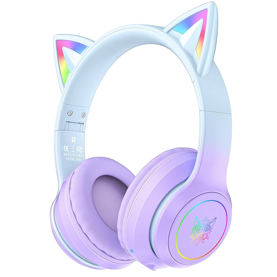 Amazon.com: ONITOON Cat Ear Bluetooth Headphones with